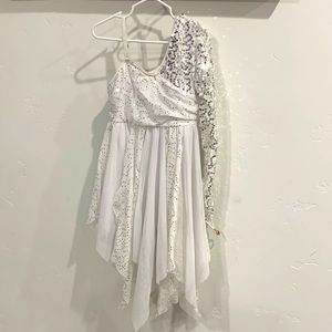 Girls white and silver costume